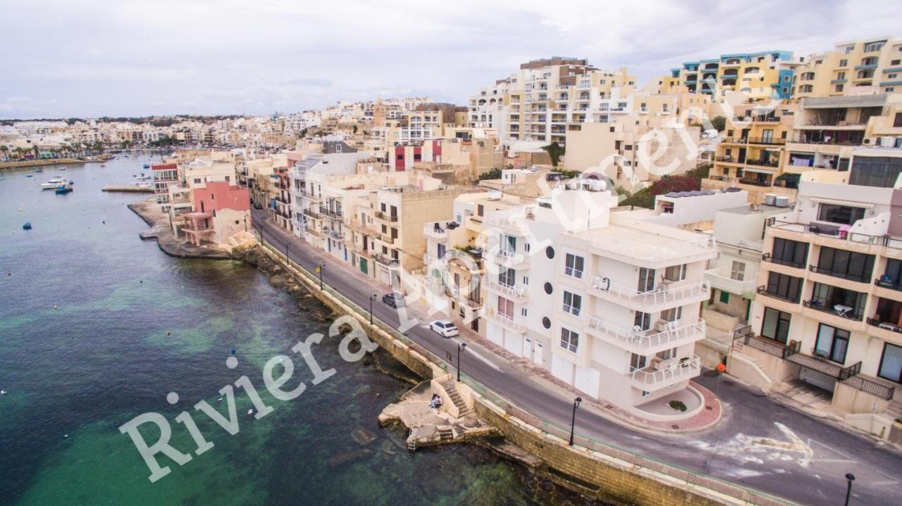 Riviera Holiday Apartments - Seafront - Wifi Marsaskala Exterior foto